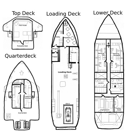 Coloratura map: a research vessel.